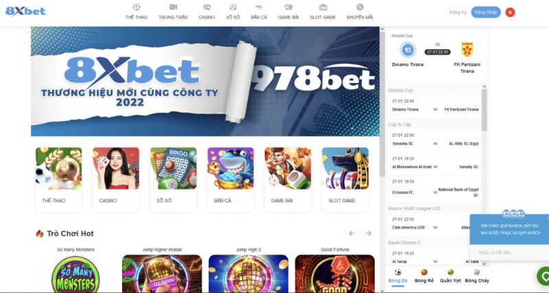 Nhà cái 8XBET bảo trì định kỳ